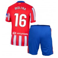 Atletico Madrid Nahuel Molina #16 Heimtrikotsatz Kinder 2024-25 Kurzarm (+ Kurze Hosen)